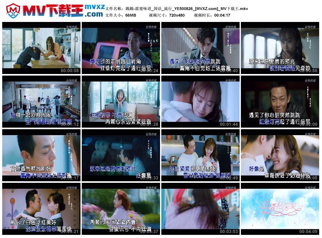 踢踢-甜蜜味道_国语_流行_YE500826